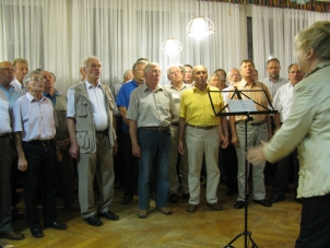 Gemeinsames Singen mit dem MGV aus Sangerhausen